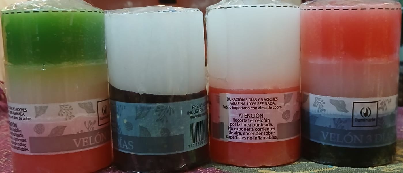 Velas Iluminarte (Varias colores)